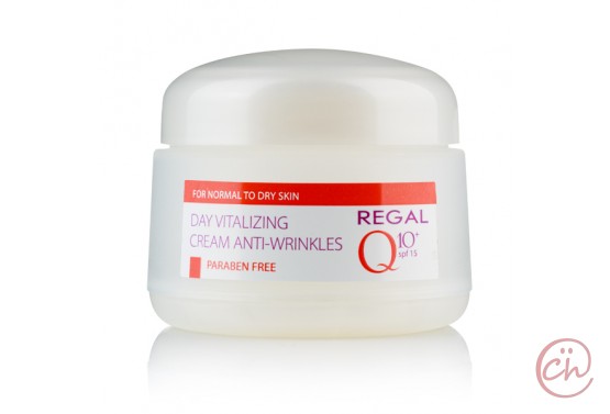 Витализиращ дневен крем за лице против бръчки SPF15 - Regal Q10+ - Rosa Impex